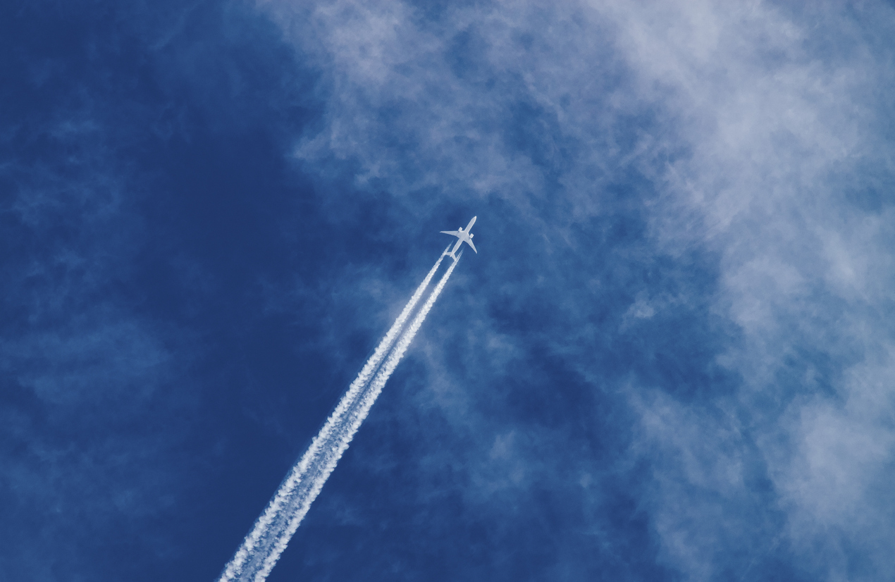 Airplane in the sky