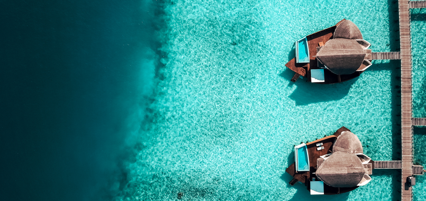 Maldives Island Resort Over Water Villas